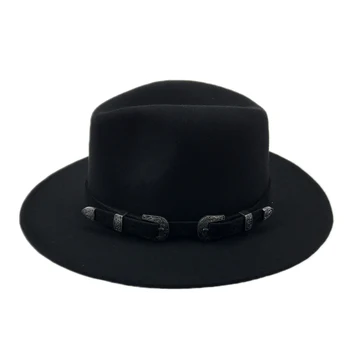 Speciel Filt Hat Mænd Fedora Hatte med Bælte Kvinder Vintage Trilby Caps Uld Fedora Varm Jazz Hat Chapeau Femme feutre YY17094