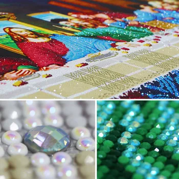 Specielt formet diamant maleri den sidste nadver cross stitch broderi-kits 5d 3d wall stickers rubiks terning 2017 Jesus religion