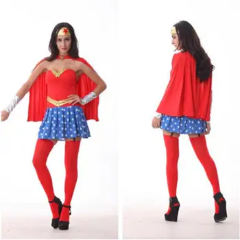 Spekulerer Kvinder Kostume Voksen Sexet Kjole Roma Heltinde Hottie Kaptajn Helt Amerika Halloween Kostumer, Cosplay Superwoman