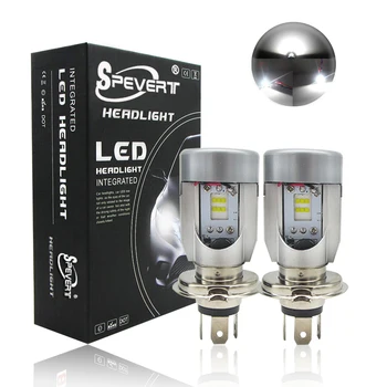 SPEVERT Plug & Play Opgraderet 55W H4 LED-Konvertering Kit Hi/Lo Forlygter Erstatte HID Pære 6000K Lampe