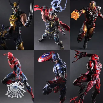 Spille Kunst Kai Iron Man spiderman Venom Captain America Deadpool PA Kai 27cm PVC-Action Figur Dukke Legetøj Kids Gave Brinquedos