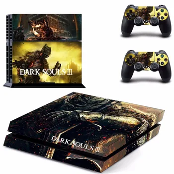 Spillet Dark Souls III PS4 Hud Mærkat Mærkat For Sony PlayStation 4 Konsol og 2 Controllere PS4 Skind Vinyl Klistermærke