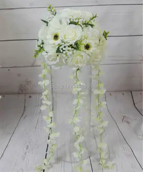 SPR 2018 NYE!!Gratis forsendelse!10stk/masse bryllup veje fører kunstige blomster bryllup tabel centerpiece blomst bolde dekorationer