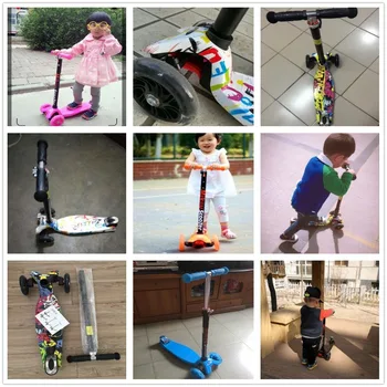 Spædbarn Skinner Scooter Barn 2-14 år Ride på Toy, Foldbar og Let at Bære Dreng og Pige Lys Flash Cykel Baby Svinge Slider