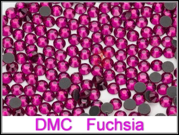 SS16 3.8-4.0 mm,1440pcs/Taske Fuchsia DMC Hot Fix Flad Bagside Rhinestones,DIY Hot Fix stryg-på-tøjet heat transfer crystal sten