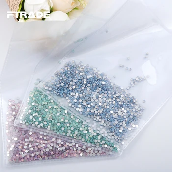 SS3-SS12 Top Boutique-3 Farve Opal Glas Krystaller Flatback 3D Nail Art Strass Ikke HotFix Rhinestones For DIY Negle Dekoration
