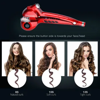 Steam Spray Automatisk Hair Curler LED Digital Hair Curling Iron Keramiske Professionel Dybe Bølge Hår Vakle Salon Styling Værktøj S26