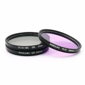 STIGE(UK)HOT SALG 52 mm UV FLD CPL+taske+gave Filter Sæt til Canon nikon D90 D7000 EOS 650D 600D 550D 1100D gratis fragt