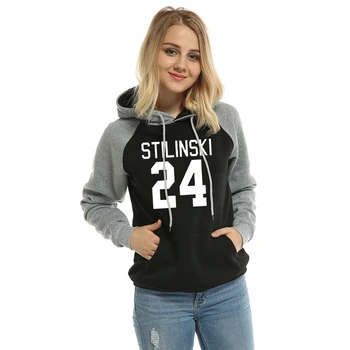 STILINSKI 24 Teen Wolf Brev Print 2017 Mode Raglan Sweatshirts og Hættetrøjer Kvinders Sportsbeklædning Hip Hop Træningsdragter Hoody