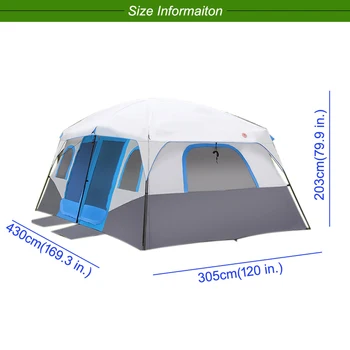 Stor Familie Camping Telte Vandtæt Kabine Udendørs Telt for 8 10 12 Person Event Telt Telte