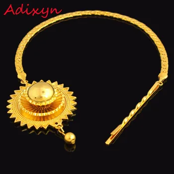 Stor Størrelse Etiopiske Gold Hair Kæde Smykker Kvinder 24k Guld Farve Afrikanske/Eritrea/Kenya Habesha Fest Tilbehør