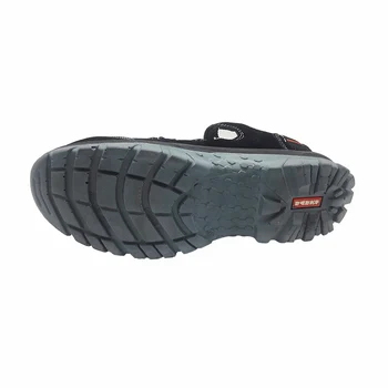 Stor størrelse herre casual tåkappe af stål, der arbejder sikkerhed sommer sko blødt ko læder sandaler punktering bevis platform sikkerheds-støvler