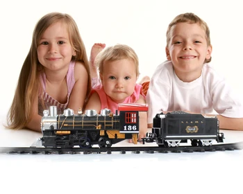 Stor Størrelse Klassisk legetøj batteridrevet Railway tog Toget Elektrisk Legetøj Jernbane Bil med Lyd&Lys Og Jernbane Bil for Barnet