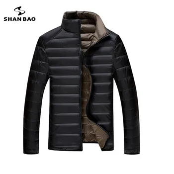 Stor størrelse M til 7XL lys tynd afsnit dunjakke 2017 vinter casual mærke tøj dobbelt-sidet bære mænd ned jakke