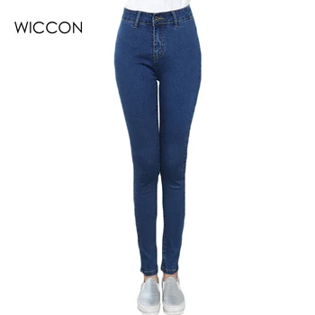 Stor størrelse skinny jeans for kvinder elasticitet plus størrelse 32 til 40 størrelse blyant jeans denim bukser i fuld længde jean bukser