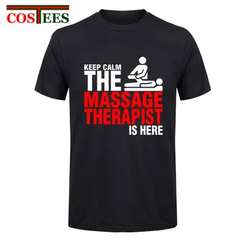 Stor Størrelse XXXL Holde Ro Massage Terapeut Er Her Mænd Mands t-Shirt Sjove Korte Ærmer Fars Dag skræddersyet Fest T-shirt