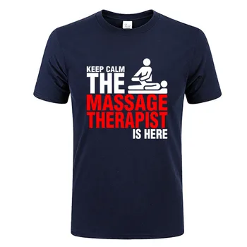 Stor Størrelse XXXL Holde Ro Massage Terapeut Er Her Mænd Mands t-Shirt Sjove Korte Ærmer Fars Dag skræddersyet Fest T-shirt