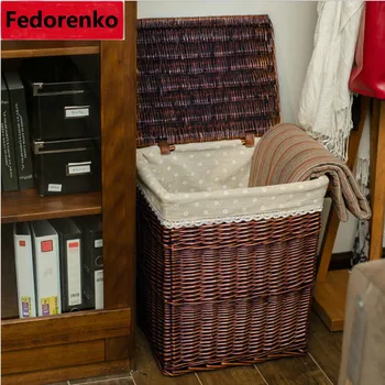 Stor vasketøjskurv for tøj i vasketøjskurven vidjer dekorativ opbevaring kurve, kasser cesta lavanderia panier-rangement tissu