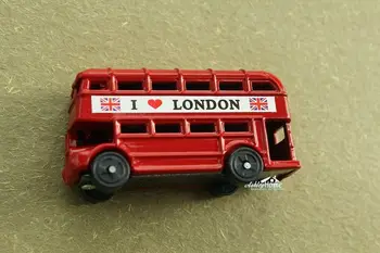 Storbritannien London Dobbeltdækker Bus Rejser Souvenir-Mini Metal Køleskab Magnet Håndværk