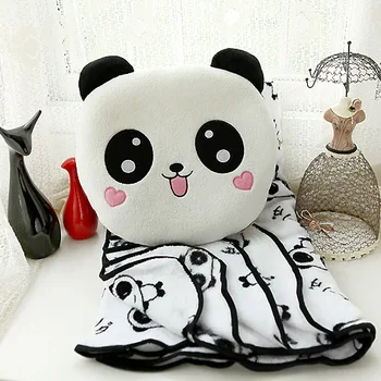 Store øjne søde ansigt panda pude 5 stilarter omfatter aircondition tæppe 1stk plys legetøj