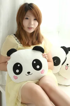 Store øjne søde ansigt panda pude 5 stilarter omfatter aircondition tæppe 1stk plys legetøj