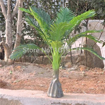 Stort 86 CM Latex Kunstige Phoenix Bambus Palm Plante træer Bryllup Indre Gårdhave Marv af kontormøbler, Indretning Grønne F482