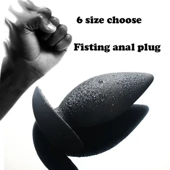 Stort silikone stor anal plug solid Black big fist butt plugs prostate massage anal kugler sexlegetøj sexlegetøj til kvinder, mænd