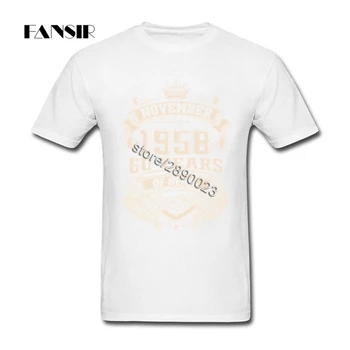 Street t-Shirts Mandlige Bomuld kortærmet Født i November 1958 60 År for at Være Fantastiske Fyre Tøj Toppe Mænd T-shirt