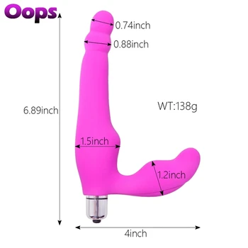 Stropløs Strapon Dildo Vibratorer G-Spot Massager Klitoris Stimulator Voksen Sex Legetøj til Kvinder, Par, Lesbiske Sex Shop