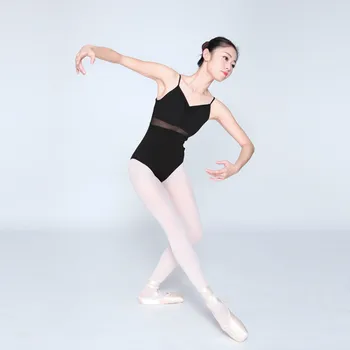 Stræk Mesh Rem Voksen Kvindelig Ballet Leotards Balck Gymnastik Trikot for Dans,ballerina Camisole Ballet Bodysuit Kvinder 89