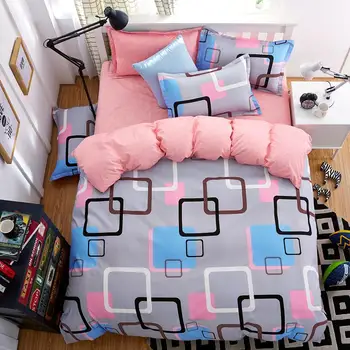Strøelse sæt 5 størrelsen grøn fugl strøelse sæt duvet cover sæt koreansk seng ark +dynebetræk +pudebetræk pink bed cover sengetøj sæt