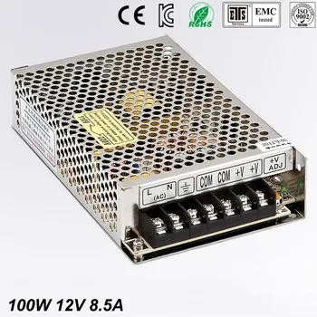 Strømforsyning 100W 12V 8.5 EN mini størrelse ac-dc konverter, strømforsyning enhed ms-100-12 12v variabel dc spænding regulator