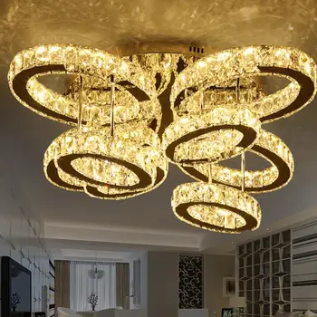 Stuen lys rektangulære kreative atmosfære, ovale led krystal lampe, lys, varme soveværelse lampe led til at absorbere dome lys
