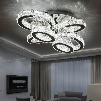 Stuen lys rektangulære kreative atmosfære, ovale led krystal lampe, lys, varme soveværelse lampe led til at absorbere dome lys