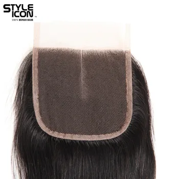 Styleicon Køb 3 Pakker Og Få 1 Lukning Gratis Indisk Menneskehår Bundter Med Lukning Remy Straight Hair 3 Bundter Med Lukning
