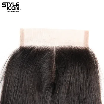 Styleicon Køb 3 Pakker Og Få 1 Lukning Gratis Indisk Menneskehår Bundter Med Lukning Remy Straight Hair 3 Bundter Med Lukning
