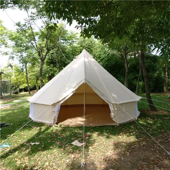 Størrelse 300*300*200/60cm bell type udendørs lærred telt, stort katastrofehjælp telt, tilpasset flammehæmmende lærred varmt telt