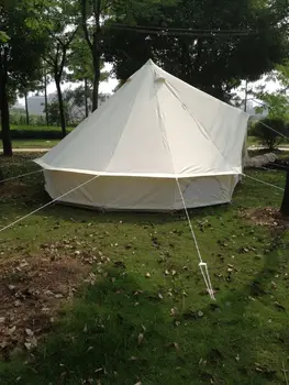 Størrelse 300*300*200/60cm bell type udendørs lærred telt, stort katastrofehjælp telt, tilpasset flammehæmmende lærred varmt telt