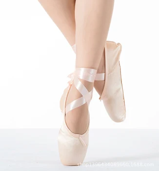 Størrelsen 28-43 LUCYLEYTE høj kvalitet damer Avancerede ballet pointe dans sko med bånd sko kvinde shoes de baile sneakers