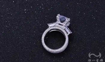 Størrelsen 5-11 Hot Luksus choucong Smykker 925 Sterling Sølv AAA Cubic Zirconia Simuleret sten Bryllup Eiffeltårnet Kvinder Ring