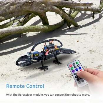 SunFounder Bionic Robot Firben Visuel Programmering Pædagogiske Robot Kit for Børn Fjernbetjening DIY-Toy