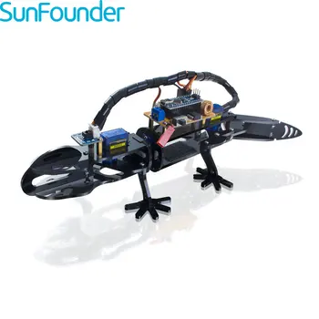 SunFounder Bionic Robot Firben Visuel Programmering Pædagogiske Robot Kit for Børn Fjernbetjening DIY-Toy