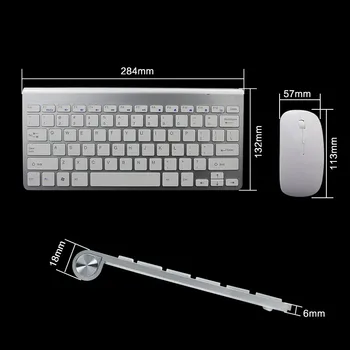 SUNGI 2,4 G Ultra-Slanke Trådløse Tastatur og Mus Combo Moderigtigt Design Mus Tastatur Sæt Til Apple Mac PC Windows XP/7/8/10