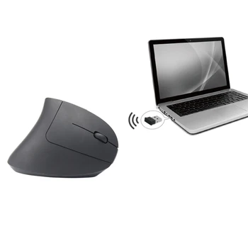 SUNGI S9 Trådløse Vertical Mouse Optical Mouse USB-Modtager Med DPI Skifte Trådløs Mus, Stationær PC, Bærbar computer, Ergonomisk Mause