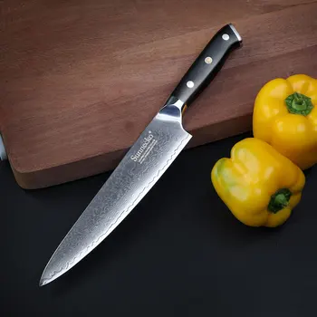 SUNNECKO 5PCS Køkken Knive Indstilles Damaskus Stål Santoku Nytte Skrælle Kniv Japansk VG10 Core G10 Håndtere Kokkens Cutter Kniv