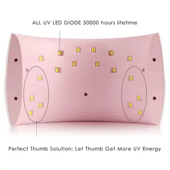 SUNUV SUN9x Plus 36W UV-Gel LED Gel Neglelak Maskine Infrarød Sensor Timer Indstil Nail UV-Lampe Lampe Søm Tørretumbler