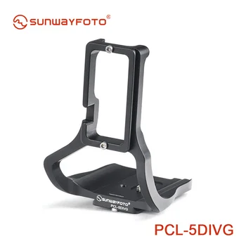 SUNWAYFOTO PCL-5DIVG Stativ Hoved Quick Release L Plade til 5D Mark IV med batteri greb L-beslag QR-Plade Kamera Tilbehør