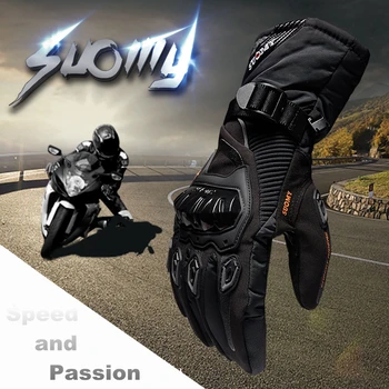 Suomy Gratis fragt Vinter varm motorcykel handsker, Vandtæt, vindtæt Guantes Moto Luvas Touch Screen Motorcykel Eldiveni