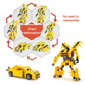 Super Hero Toy Transformation Robotter, Biler Kit Deformation Robot Action Figurer, Legetøj til Drenge Køretøj Vagt Børn Figurer Gave