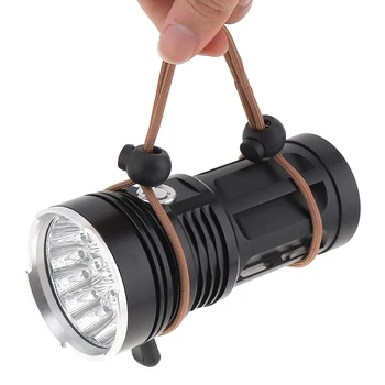 Super Lyse Vandtæt Lommelygte Torch 18x XML T6 LED 5400Lumens Aluminium Flash Lampe til Backpacking / Fiskeri